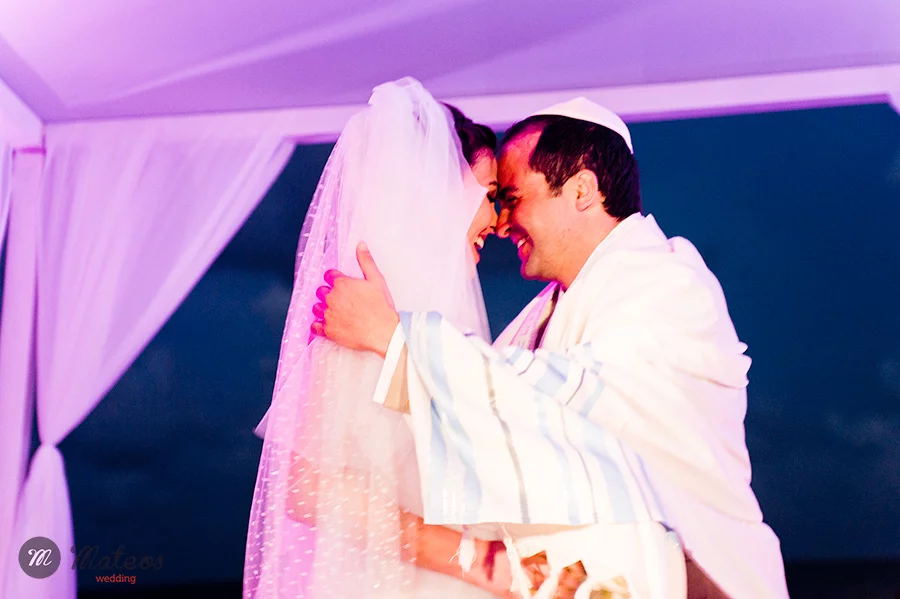 jewish wedding on the beach at playa del carmen